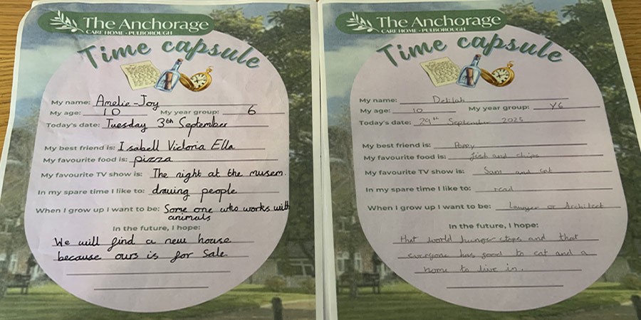 St Marys Pupils Help Bury Time Capsule At The Anchorage