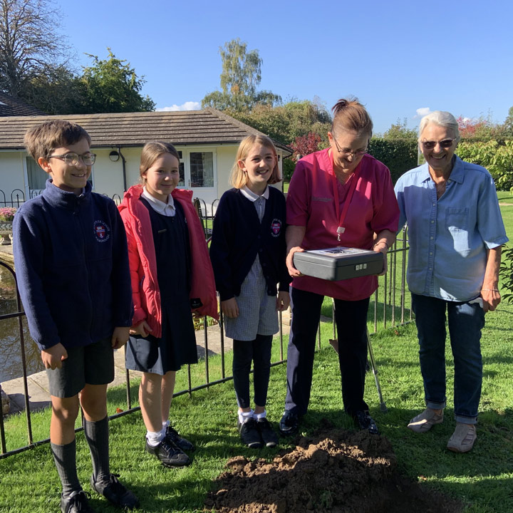 St Marys Pupils Help Bury Time Capsule At The Anchorage